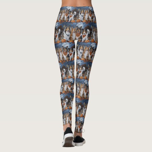 Rough Collie Halloween Spooky Leggings (Achterkant)