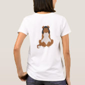 Rough Collie hond doet yoga T-shirt (Achterkant)