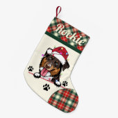 Rough Collie Hond Gepersonaliseerde Kerstmis Kleine Kerstsok (Voorkant (Hangend))