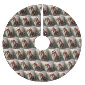 Rough Collie Hond in Sneeuw Kerstmis Kerstboom Rok (Voorkant)