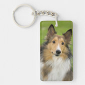 Rough Collie, hond Sleutelhanger (Voorkant)