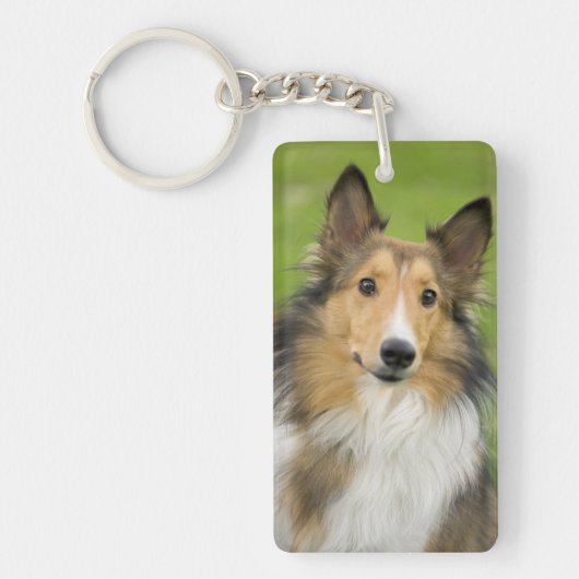 Rough Collie, hond Sleutelhanger (Voorkant)