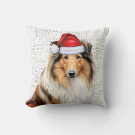 Rough Collie Hondenliefhebber kerstfeestdag Kussen