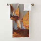 Rough Collie in Autumn Leaves Herfst Inspire Bad Handdoek (Insitu)