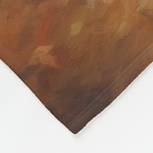 Rough Collie in Autumn Leaves Herfst Inspire Fleece Deken (Hoek)