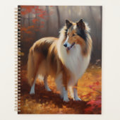 Rough Collie in Autumn Leaves Herfst Inspire Planner (Voorkant)