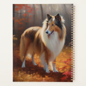Rough Collie in Autumn Leaves Herfst Inspire Planner (Achterkant)
