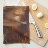 Rough Collie in Autumn Leaves Herfst Inspire Theedoek (Quarter Fold)