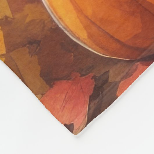 Rough Collie in Autumn verlaat Thanksgiving Fleece Deken (Hoek)