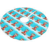 Rough Collie in sneeuw met kerstcadeaus Kerstboom Rok (Gekanteld)