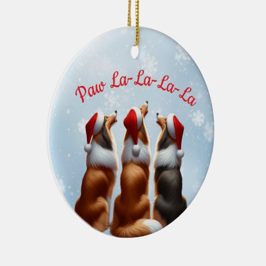 Rough Collie Keramisch Ornament (Rechts)