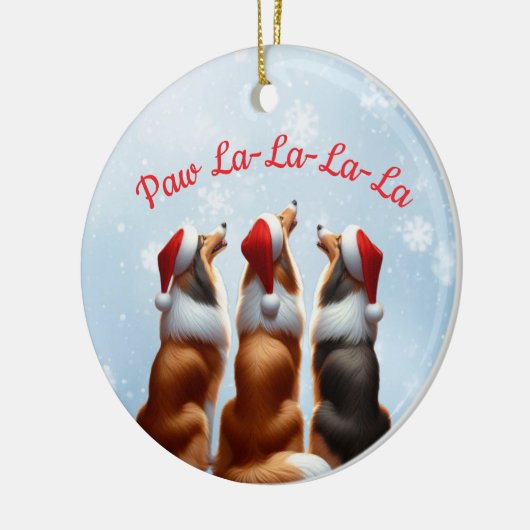 Rough Collie  Keramisch Ornament (Links)