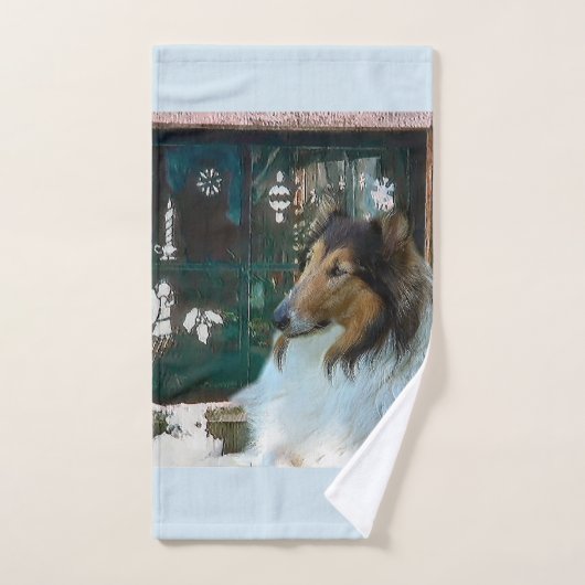 Rough Collie Kerstmis Bad Handdoek (Handdoek)