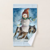 Rough Collie Kerstmis Bad Handdoek (Handdoek)