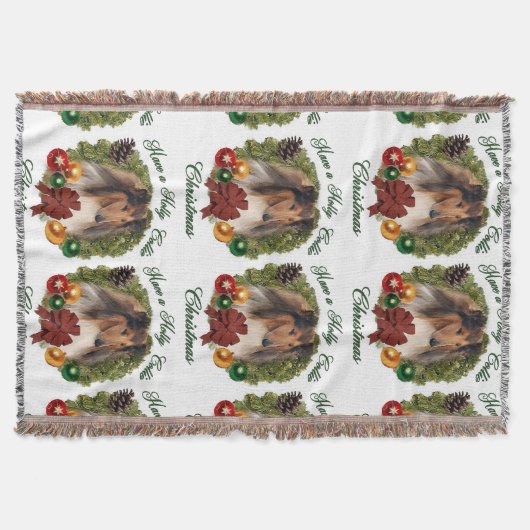 Rough Collie Kerstmis Deken (Voorkant)