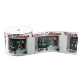Rough Collie Kerstmis Grosgrain Lint (Spoel)