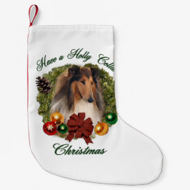 Rough Collie Kerstmis Kleine Kerstsok