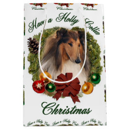 Rough Collie Kerstmis Medium Cadeauzakje