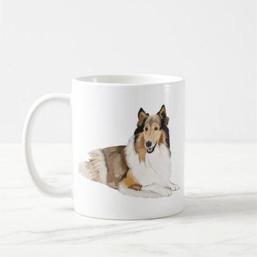 Rough Collie Koffiemok (Links)