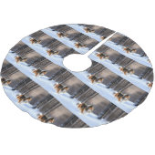 Rough Collie liet het sneeuwen Kerstmis Kerstboom Rok (Gekanteld)