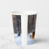 Rough Collie liet het sneeuwen Kerstmis Papieren Bekers (Links)