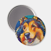 Rough Collie Magneet (Voorkant / Achterkant)