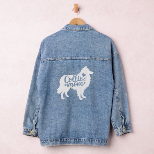 Rough Collie Mom Denim Denim Jacket (Hangar)
