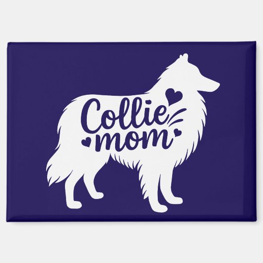 Rough Collie Mom Magnet (Voorkant)