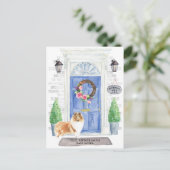 Rough Collie Moving Announcement Briefkaart (Staand voorkant)