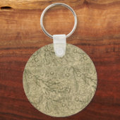 Rough Collie on a Brown Floral background Sleutelhanger (Achterkant)