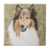 Rough Collie Portrait Tegeltje (Voorkant)