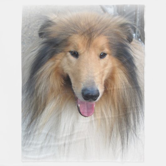 Rough Collie portret Fleece Deken (Voorkant)