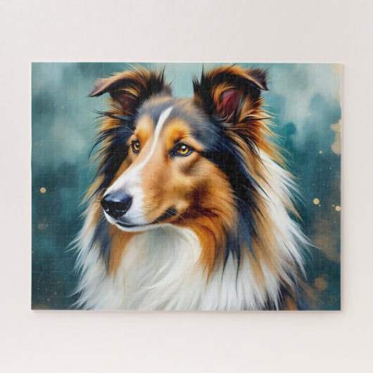 Rough Collie Portretten Legpuzzel (Horizontaal)