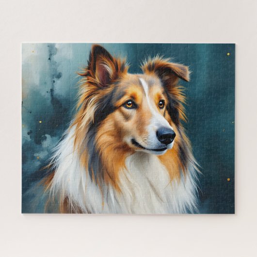 Rough Collie Portretten Legpuzzel (Horizontaal)