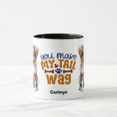 Rough Collie Puppy Dog Je maakt mijn staart wag Mok (Midden)