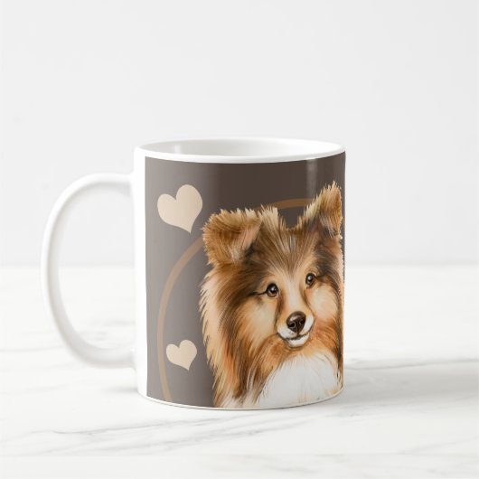 Rough Collie Sheltie Dog Elke snack die je maakt Koffiemok (Links)