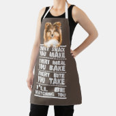 Rough Collie Sheltie Dog Elke snack die je maakt Schort (Insitu)