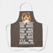 Rough Collie Sheltie Dog Elke snack die je maakt Schort (Voorkant)