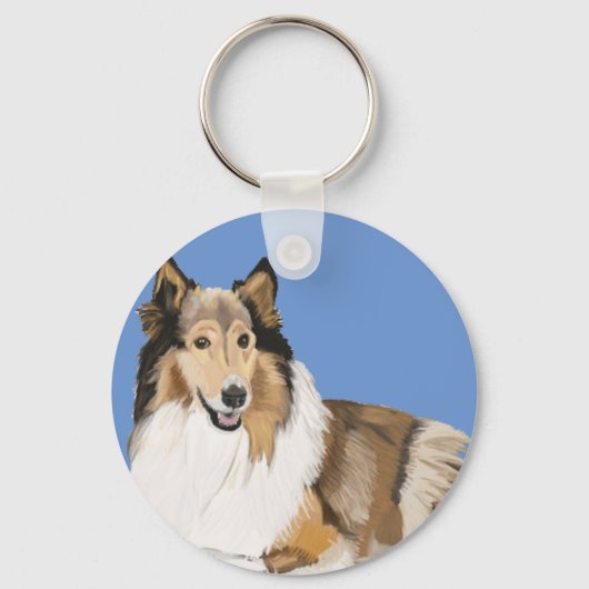 Rough Collie Sleutelhanger (Achterkant)