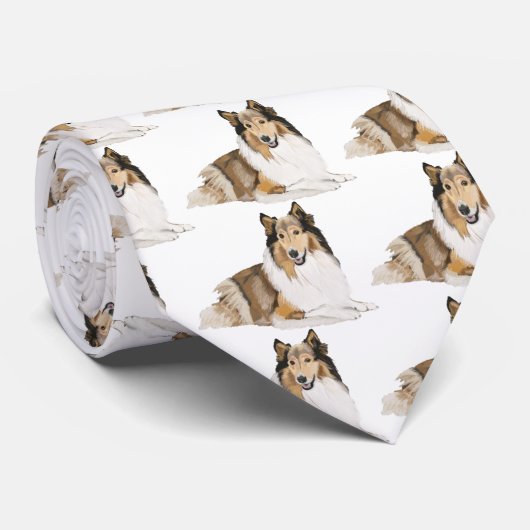 Rough Collie Stropdas (Opgerold)