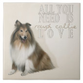 Rough Collie tegel Tegeltje (Voorkant)