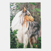 Rough Collie Towel Theedoek (Verticaal)