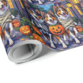 Rough Collie Trick-or-Treating Halloween Costumes Cadeaupapier (Rol Hoek)