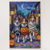 Rough Collie Trick-or-Treating Halloween Costumes Legpuzzel (Verticaal)