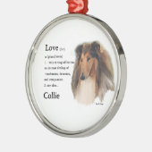 Rough Collie Zie ook Metalen Ornament (Links)