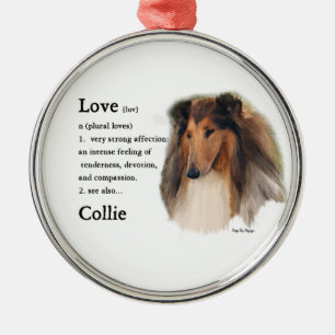 Rough Collie Zie ook Metalen Ornament