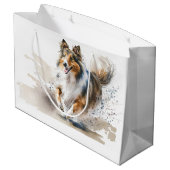 Rough Collies Groot Cadeauzakje (Achterkant Gekanteld)