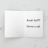 Rough Day wenskaart Bedankkaart (Binnen)