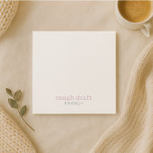 Rough Draft Energy – Witty Minimalistisch Notitieb Notitieblok