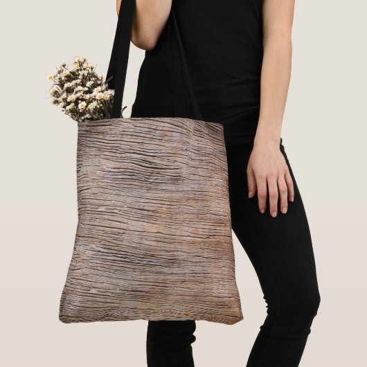 Rough Faux Houten Plank Tote Bag (Dichtbij)